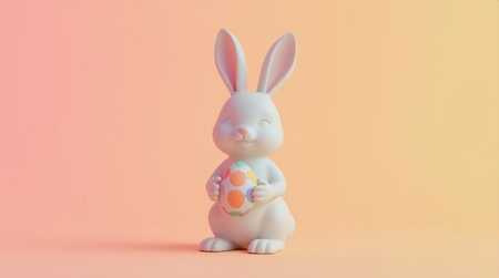 Top view of group of people sitting at wooden table and celebrating Easter.の素材