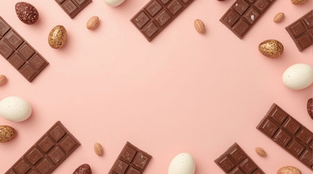 Easter eggs on a white background. Happy Easter. Banner.の素材