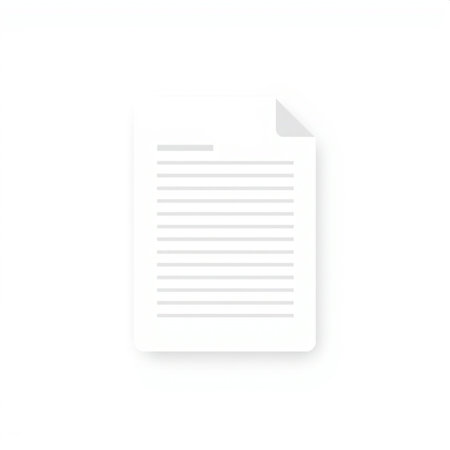 Paper sheet of paper with shadow on white background. Vector illustration.の素材