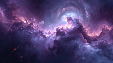 Cosmic space, stars and galaxies in outer space showing the beauty of space exploration.
