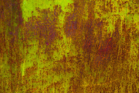 Detailed structure of rusty metal. dark background