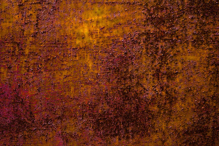Detailed structure of rusty metal. dark background