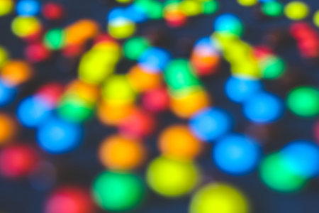 A pile of colorful chocolate coated candy