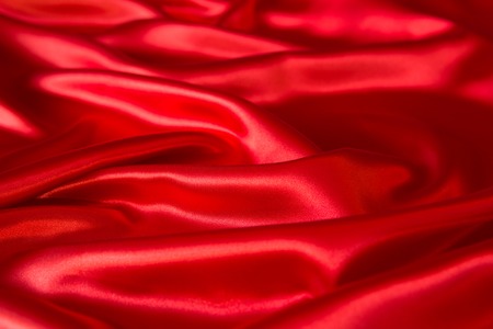 Sensuous Smooth Red Shining Satin and pattern thereofの写真素材