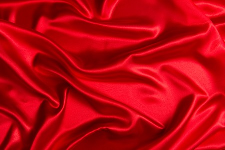 Sensuous Smooth Red Shining Satin and pattern thereofの写真素材