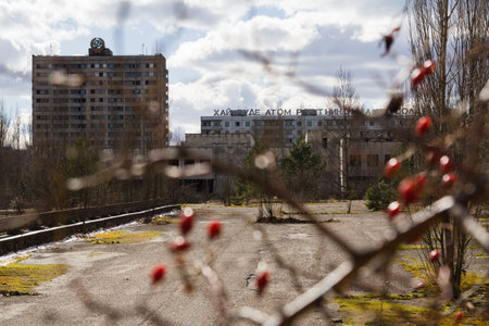 Buildings in the abandoned city of Pripyat