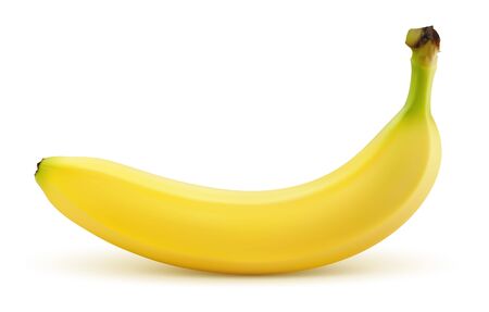 Vector banana on white backgroundのイラスト素材