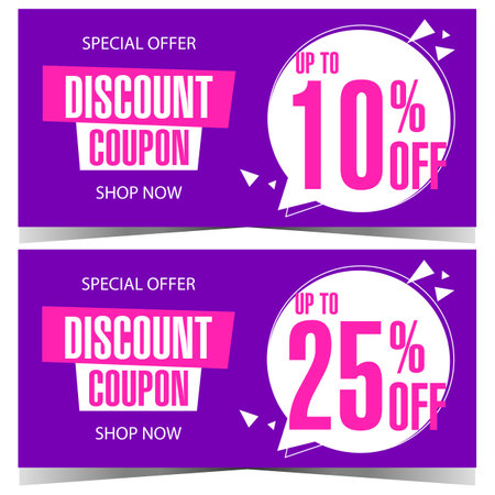 Discount coupon or discount voucher for sale, shopping season, special offer promotion and Black Friday. Vector discount ticket on blue background with indication of price rebate.のイラスト素材