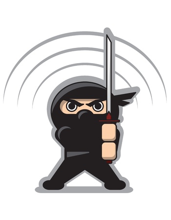 Angry Ninja with the Swordのイラスト素材