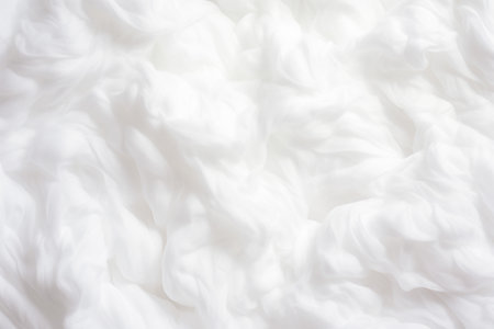 Plain white abstract background. Cotton wool texture in white colorの素材