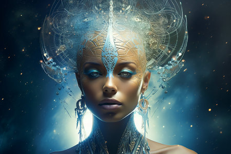 Starseed people as human aliens from other galaxiesの素材