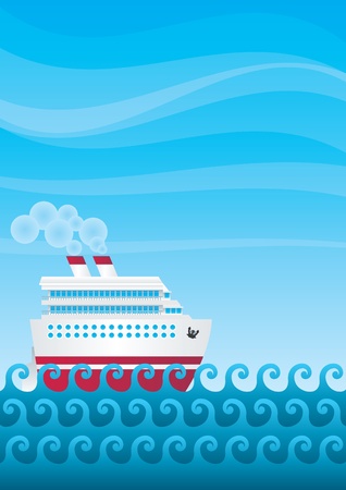 The cruise linerのイラスト素材