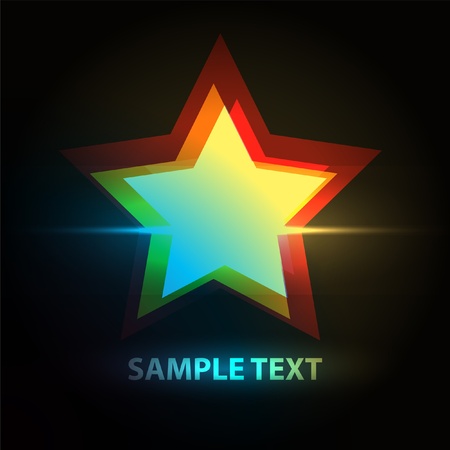 Star on a dark background のイラスト素材