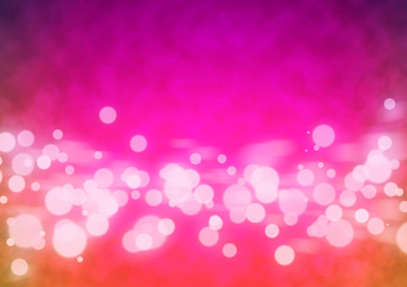 Brilliant particles of light on a red background 