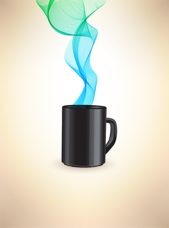 Hot drink in a cup のイラスト素材