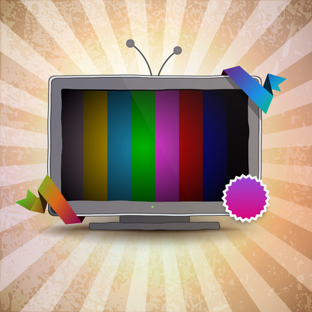 TV box with empty screenのイラスト素材