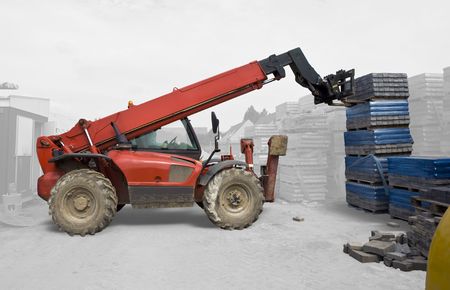 Industrial Machine Stacking - Isolatedの写真素材