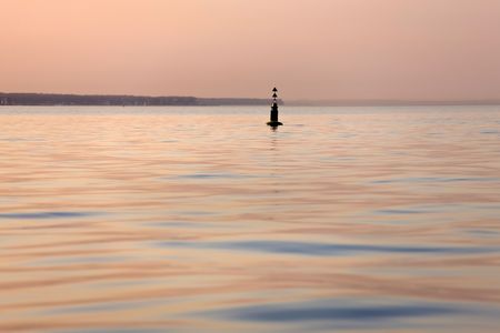 Water - Warning Boye at seaの写真素材