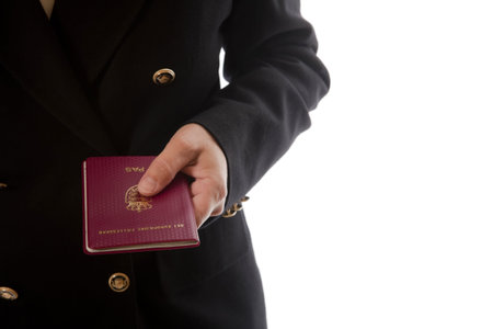 Hand - Passportの写真素材