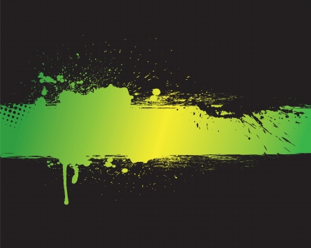 Green grunge banner with black backgroundのイラスト素材