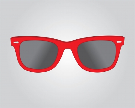 Retro red sunglassesのイラスト素材