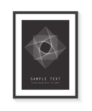 Black frame with design and textのイラスト素材
