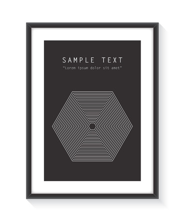 Black frame with design and textのイラスト素材