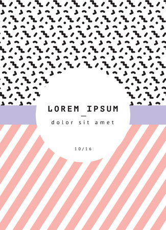 Retro design for invitation, business card, poster or bannerのイラスト素材