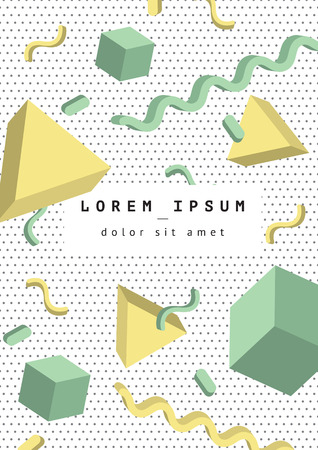Retro design for invitation, business card, poster or bannerのイラスト素材