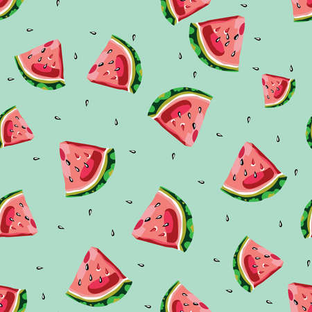 summer patterns. watermelon. Suitable for fabric, accessories, notebook covers.のイラスト素材
