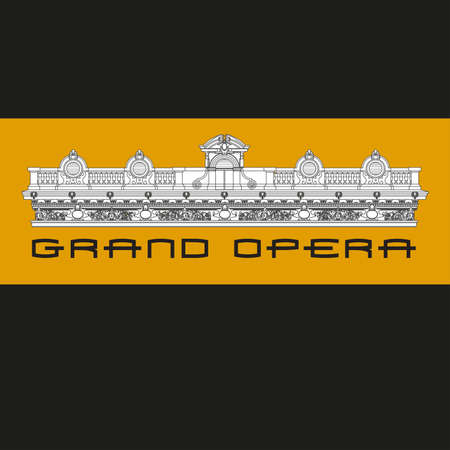 Opera building logo. Can be used for your product or businessの写真素材