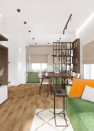 partition for the kitchenの写真素材