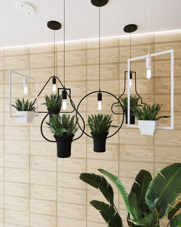 Vases in the interiorの写真素材