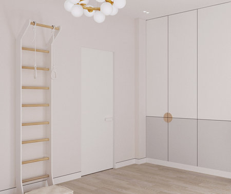 closet in the children's roomの写真素材