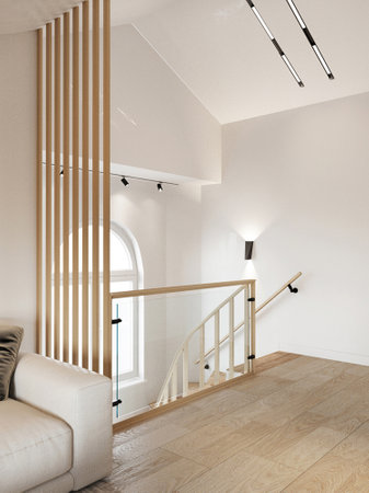 Staircase to the second floorの写真素材