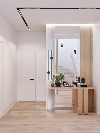 Mirror in the hallwayの写真素材