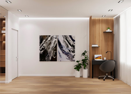 2 Painting on the wallの写真素材