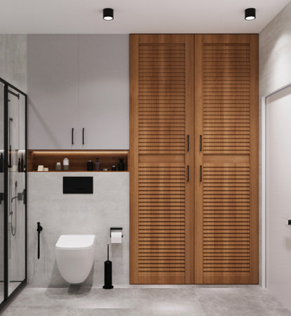 wall hung toiletの写真素材