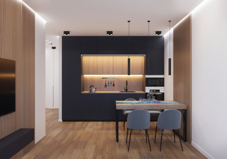 dark kitchenの写真素材