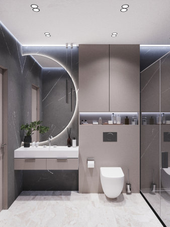 wall hung toiletの写真素材