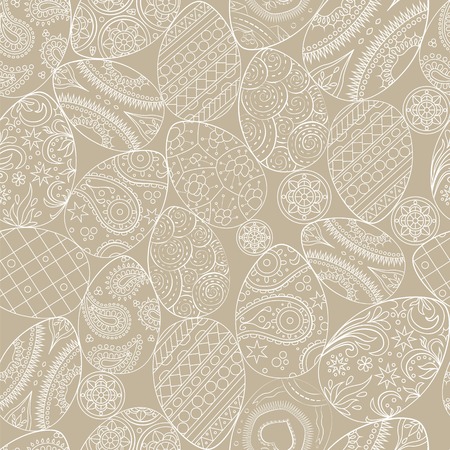 Vector Easter pattern. Eggs ornament. Vector backgroundのイラスト素材
