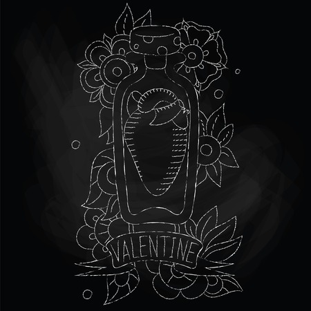 Happy valentine's day ornaments. Valentine. Vector illustrationのイラスト素材