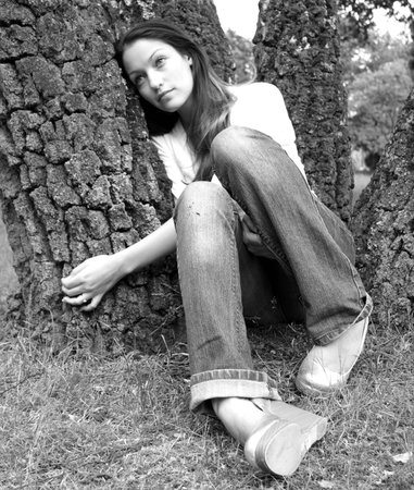 Taking a minuteの写真素材