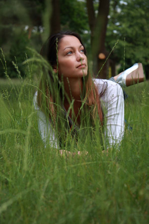 In the grassの写真素材