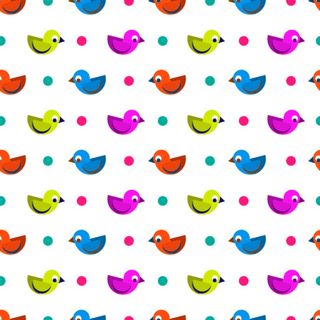 Birds seamless patternのイラスト素材