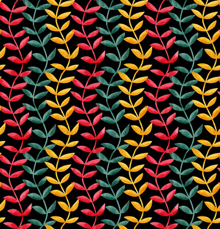 Seamless floral watercolor pattern with retro colors.のイラスト素材