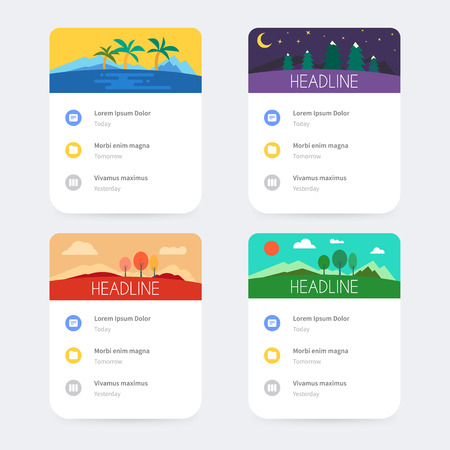 Mobile application interface design. のイラスト素材