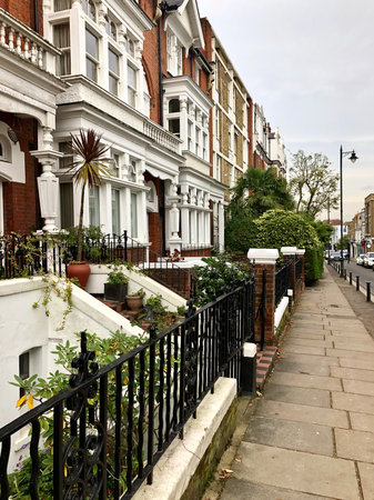 Richmond, London. A typical street scene in London district