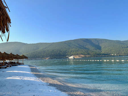 Paradise Island, Sand Beach Crystal Clear Turquoise Watersの写真素材