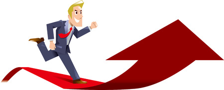 man who is running to the topのイラスト素材